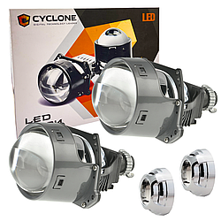 Світлодіодні Bi-LED лід лінзи для фар головного світла авто CYCLONE LED BL 3.0" S4 45W 5000K 24V (2шт)