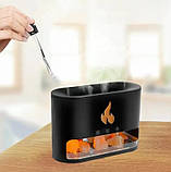 Лампа, зволожувач повітря, аромадифузор 3 в 1 Docsal Flame 9034, білий, фото 2