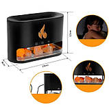 Лампа, зволожувач повітря, аромадифузор 3 в 1 Docsal Flame 9034, білий, фото 3