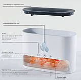 Лампа, зволожувач повітря, аромадифузор 3 в 1 Docsal Flame 9034, білий, фото 6