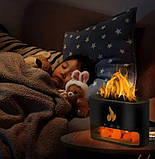 Лампа, зволожувач повітря, аромадифузор 3 в 1 Docsal Flame 9034, білий, фото 7