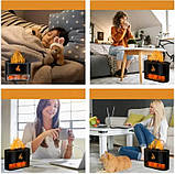 Лампа, зволожувач повітря, аромадифузор 3 в 1 Docsal Flame 9034, білий, фото 9