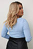 Р-ри 48-62 Облягаюча кофточка з відкритим декольте, фото 3