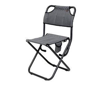 Стілець складний Forrest Рыбак 22 зі спинкою сірий меланж арт FRSTSSB22