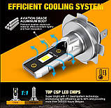 MINI LED лампа H7 Xplus з обманкою 1:1 Вузький діод Правильний пучок світла на ближнє або дальнє світло протитуманки 12в-24в 1шт, фото 5