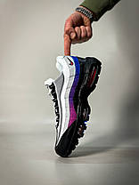Чоловічі Кросівки Nike Air Max 95 Toronto White Grey Blue / Найк Аїр Макс 95 Торонто Білі з Сірим та Синім, фото 6