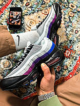 Чоловічі Кросівки Nike Air Max 95 Toronto White Grey Blue / Найк Аїр Макс 95 Торонто Білі з Сірим та Синім, фото 3