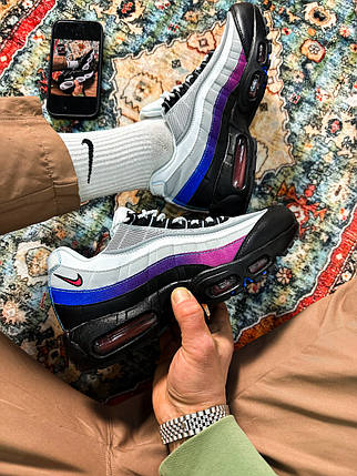 Чоловічі Кросівки Nike Air Max 95 Toronto White Grey Blue / Найк Аїр Макс 95 Торонто Білі з Сірим та Синім, фото 1