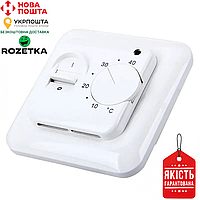 Терморегулятор для теплої підлоги з датчиком на кабелі механічний WOKS RTC 70.26, білий (кабель 3 м)