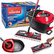 Набір для прибирання Vileda Ultramax Turbo 163425 (2в1, телескопічна ручка, безконтактний віджим)