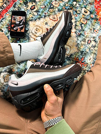 Чоловічі Кросівки Nike Air Max 95 x A Ma Maniere / Найк Аїр Макс 95 А Ма Манієр Білі з Рожевим та Коричневим, фото 1