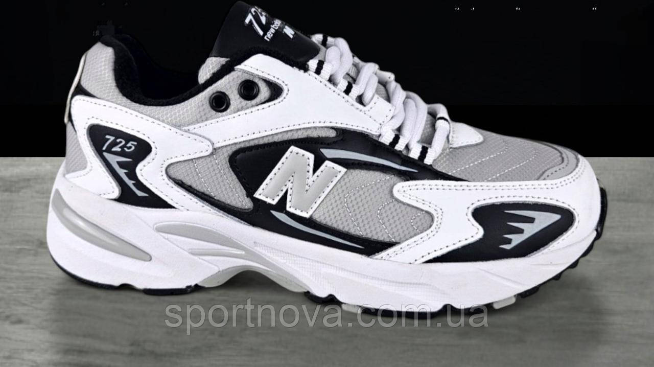 Жіночі підліткові кросівки осінь/зима New Balance 725 термозамш/водовідштовхувальна тканина білі р 37-41, фото 1