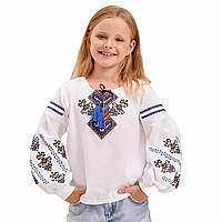 Вышиванка для девочки Доля домотканая р. 140. (маломерная)