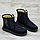Дутіки жіночі чорні зимові черевики Дутики женские черные зимние ботинки (Код: 3490), фото 8
