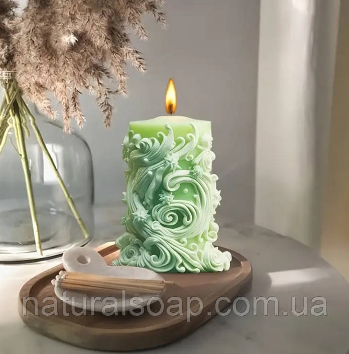 Силіконова форма молд для виготовлення свічок "Візерунки"