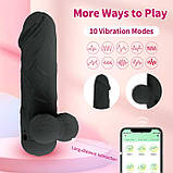 Реалістичний смарт-мінібратор для клітора Love Spouse чорний — Смарт вібратори, фото 2