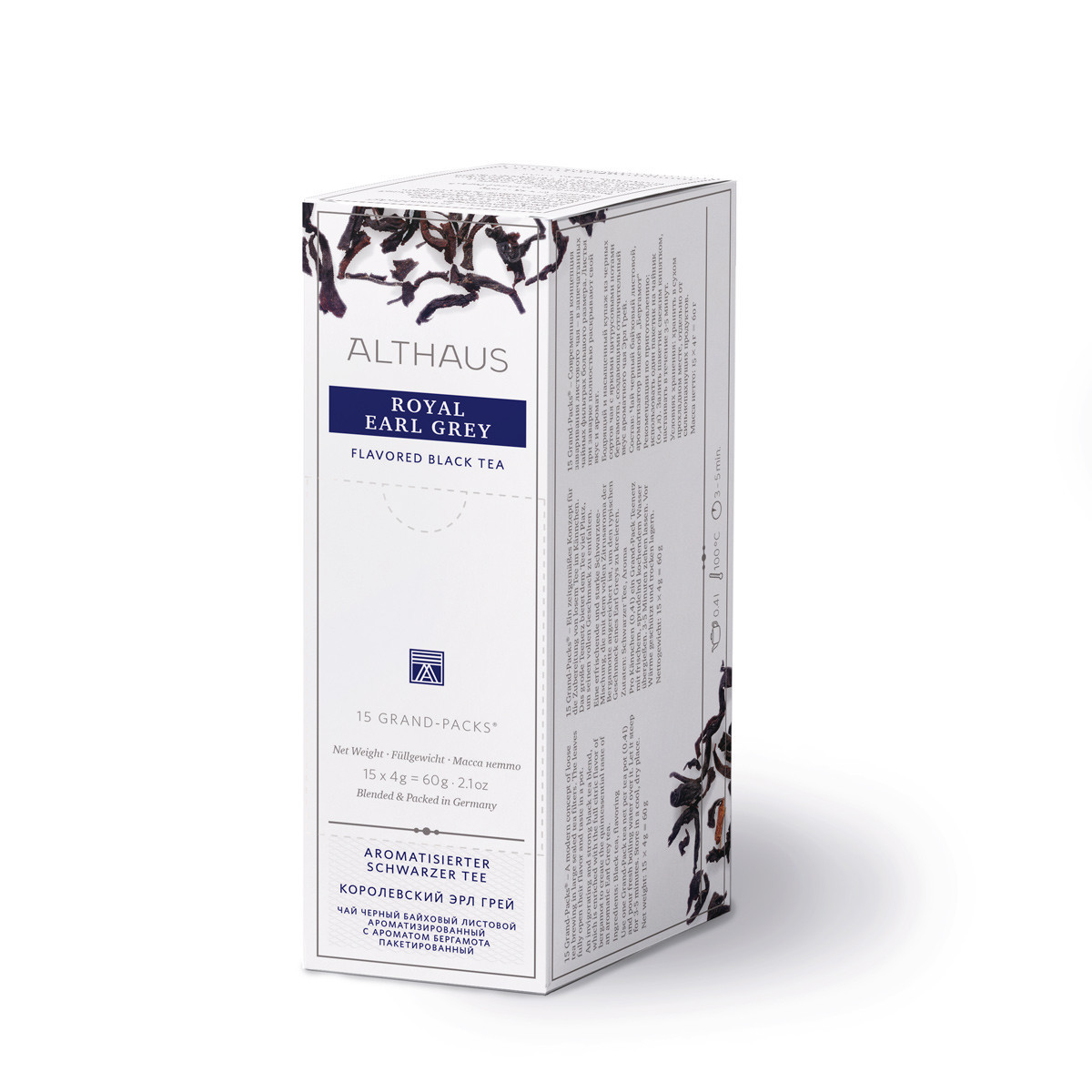 Чорний чай ALTHAUS Royal Earl Grey Grand Packs (15п*4г) 60г, фото 1