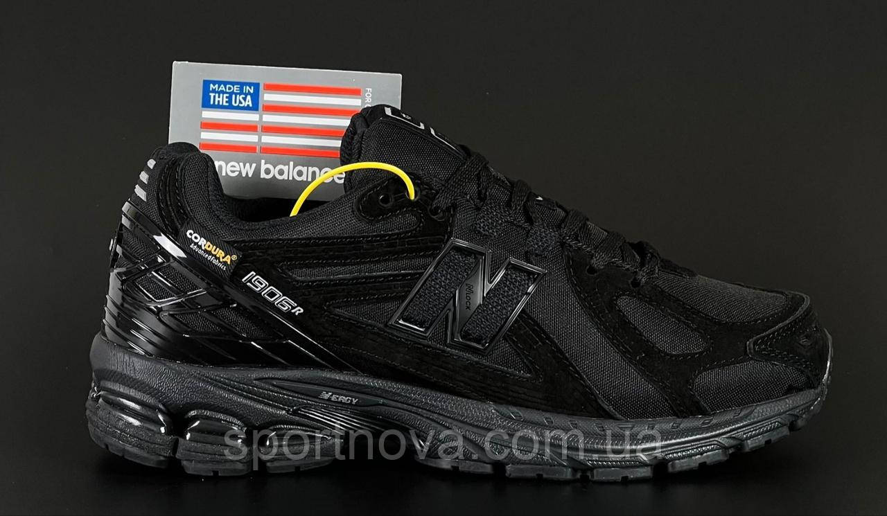 Чоловічі кросівки осінь/зима New Balance 1906 термошкіра/водовідштовхувальна тканина чорний р. 41-46