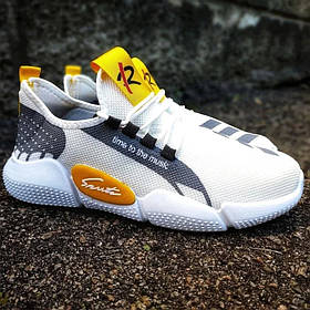 Кросівки чоловічі демісезонні білі взуттєвий текстиль