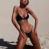 Жіночий пляжний чорний купальник без кісточок, фото 5
