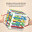 Розвивальний дитячий набір 6в1 Сенсорні кубики Фігурка коали Куб із гумками Пірамідка сортер Пальчикові ігри, фото 10