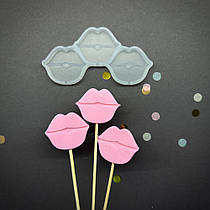 Силіконовий молд для льодяників "Губи 2"