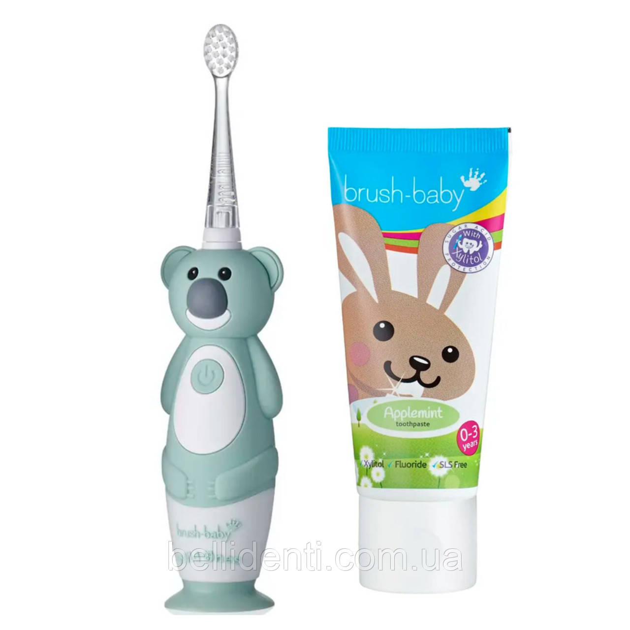 Набір Brush-Baby WildOnes Sonic від 0 до 3 років (щітка коала Kylie + паста 50 мл зайчик)