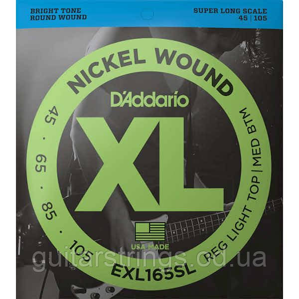 Струны D'Addario EXL165SL Regular Light Top/Medium Bottom Super Long Scale 45-105