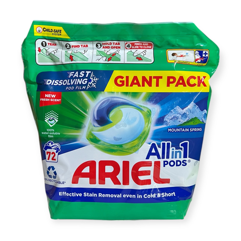 Капсули для прання Ariel All in 1 72шт, фото 1