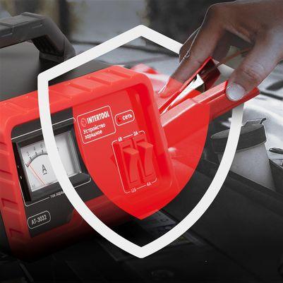 Пристрій зарядний для акумуляторів 6/12 В, 2/4 А, 4-45 А·год, з трансформатором INTERTOOL AT-3032 Пристрій зарядний для акумуляторів 6/12 В, 2/4 А, 4-45 А·год, з трансформатором INTERTOOL AT-3032