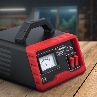 Пристрій зарядний для акумуляторів 6/12 В, 2/4 А, 4-45 А·год, з трансформатором INTERTOOL AT-3032 Пристрій зарядний для акумуляторів 6/12 В, 2/4 А, 4-45 А·год, з трансформатором INTERTOOL AT-3032