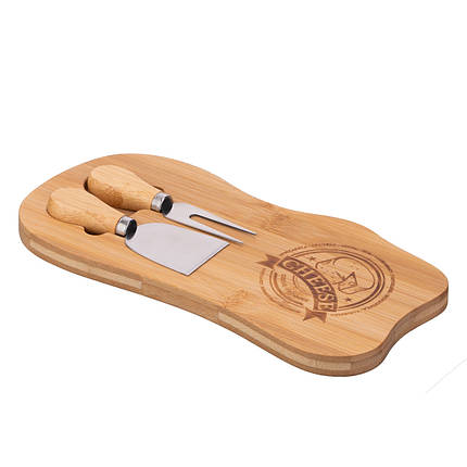 Набір для подачі сиру Ardesto Midori AR0921 28х14х2 см бежевий ID 5006560, фото 2