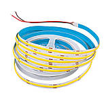 Світлодіодна стрічка 24v COB жовтого кольору 320LED/м IP20, фото 4
