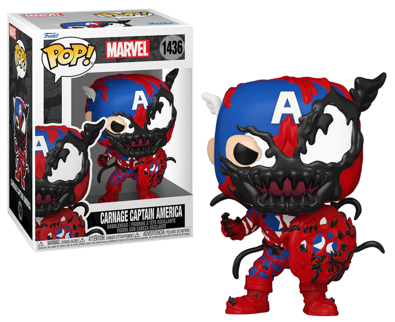 Фігурка Funko Pop Фанко Поп Марвел Карнаж Капітан Америка Marvel Carnage Captain America 10 см FP M CCA 1436, фото 1