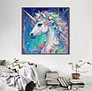 Набір для вишивання за нанесеною на канву схемою “Unicorn 5”. AIDA 14CT printed , 47*47см., фото 9