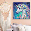 Набір для вишивання за нанесеною на канву схемою “Unicorn 5”. AIDA 14CT printed , 47*47см., фото 10