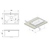 Кухонна мийка Nett NS-5742 нержавіюча прихована 3.0/1.0, фото 9