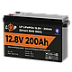 Акумулятор LP LiFePO4 12V (12,8V) - 200 Ah (2560Wh) (Smart BMS 150А) з BT пластик, фото 4