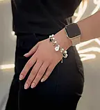 Браслет шарм на руку з котиками та лапками Fashion Jewerly сріблястий, фото 2