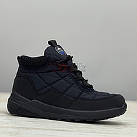 Черевики чоловічі зимові чорні дутіки на шнурках Ботинки зимние мужские черные дутики на шнурках (Код: 3307н)
