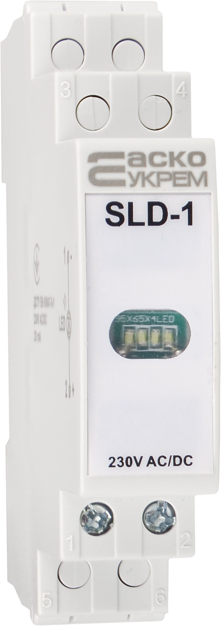 Модульний сигнальний індикатор 230V AC/DC SLD-1 білий [A0140030035], фото 1