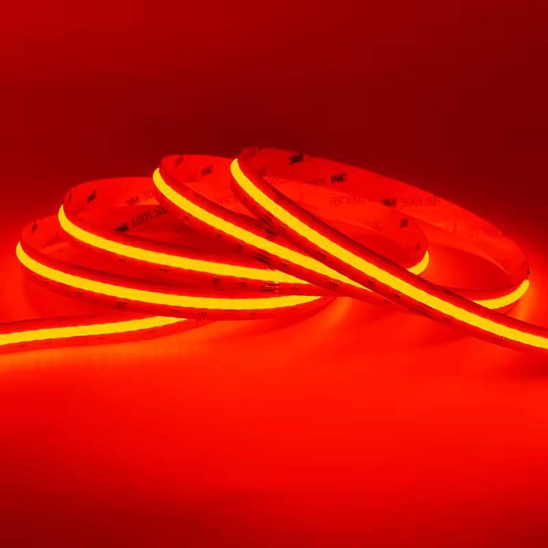 Світлодіодна стрічка 24v COB червоного кольору 320LED/м IP20