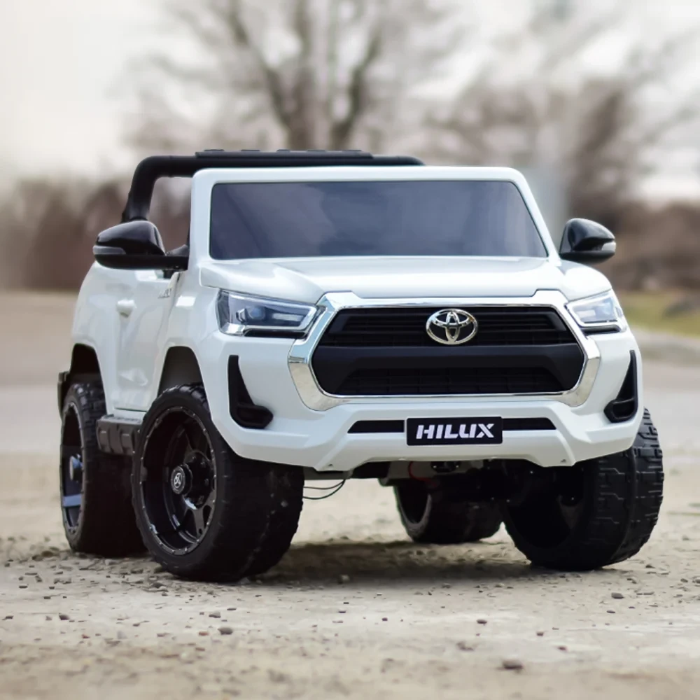 Дитячий електромобіль джип Toyota Hilux 4WD (білий колір), фото 1