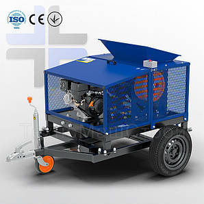 Мобільна щокова дробарка для каменю та цегли Bizon-450 на колесах (бензин)