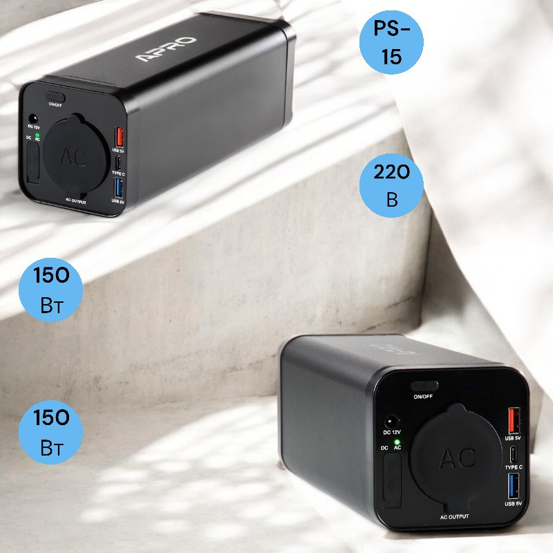 Зарядная станция PS-15 220В 150Вт (150Вт/ч) APRO - фото 1 - id-p1942208696