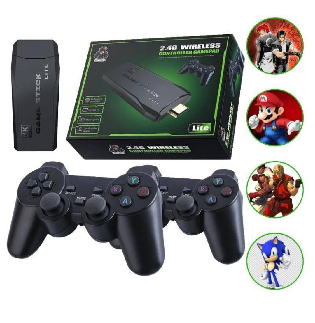 Ігрова приставка HDMI Game Stick 8 bit, 16 bit, PS1, Dendy, Nes, Snes, Sega консоль ретро гри бездротова