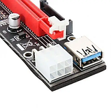 Адаптер Riser Card VER103D PCI-E Extender, 60 см, USB 3.0, живлення 6Pin/4Pin/SATA, фото 2