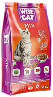 Wise Cat Mix сухий корм для котів Мікс 10 кг