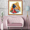 Набір для вишивання за нанесеною на канву схемою “The girl who embroidered ”. AIDA 14CT printed , 28*28 см., фото 9