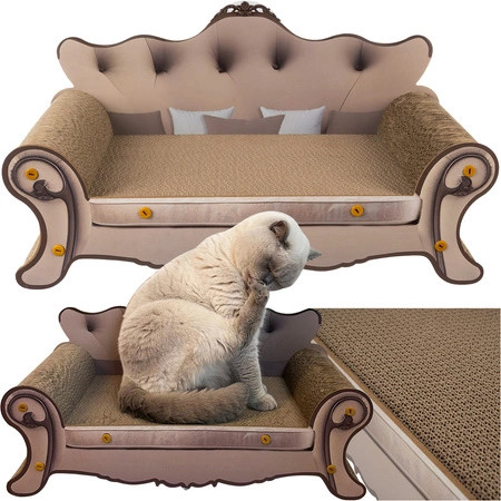 Кігтеточка для котів PURLOV 24285 (60 см, картон, диван-лежанка), фото 1